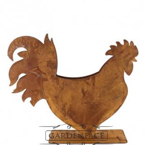 kovová zahradní dekorace, patina, výška 40 cm