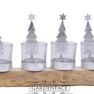 adventní svícen se stromky