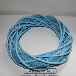 věnec z barveného proutí na aranžování-modrý 30cm