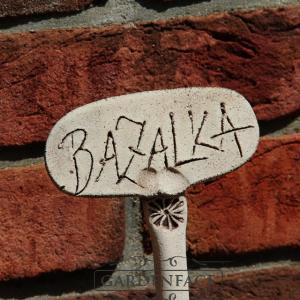 bylinkový zápich "cedulka" bazalka