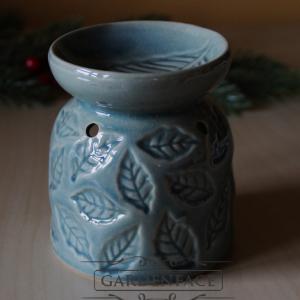 aromalampa dekor listu modrá