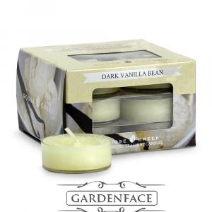 vonné čajové svíčky GOOSE CREEK Dark Vanilla Bean 12ks