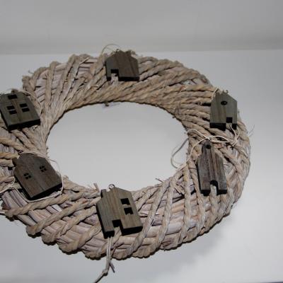  věnec z proutí a provázku na aranžování 30cm