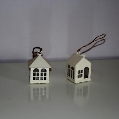  plechový domeček 2 se světýlkem 9 cm 