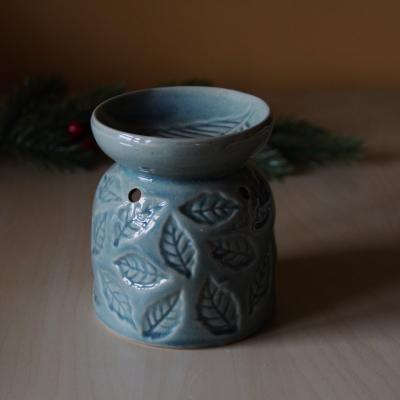 aromalampa dekor listu modrá