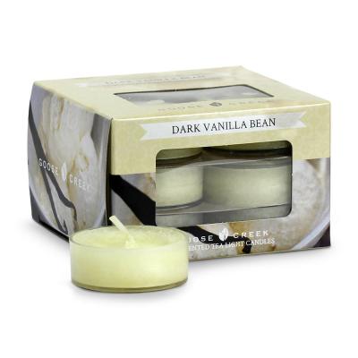 vonné čajové svíčky GOOSE CREEK Dark Vanilla Bean 12ks
